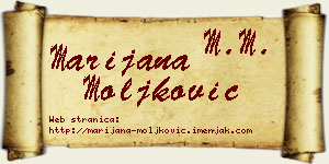 Marijana Moljković vizit kartica